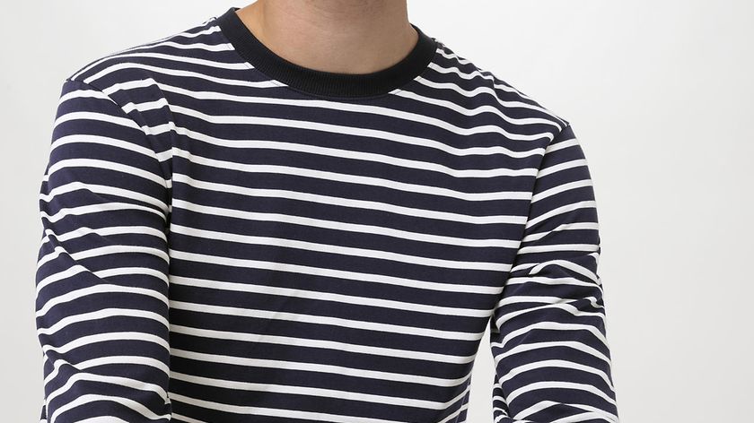 hessnatur Herren Langarm-Streifenshirt Relaxed aus Bio-Baumwolle - blau - Größe M