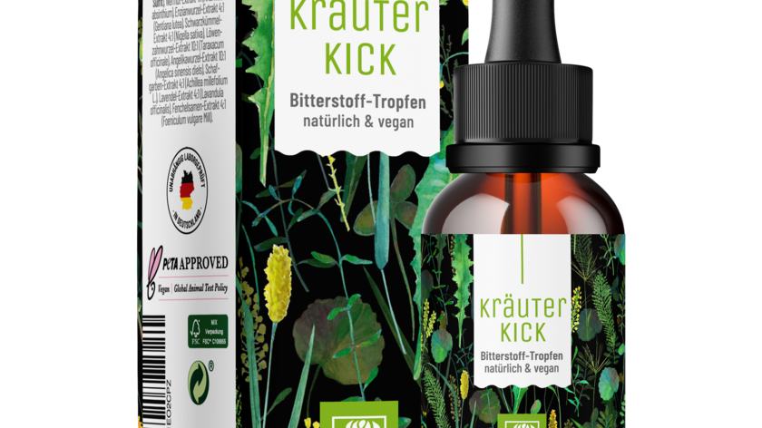 Bitterstoff Tropfen hochdosiert & alkoholfrei - Kräuterkick - 1 Flasche Kräuterkick (die meisten Kunden kaufen 2 Flaschen)