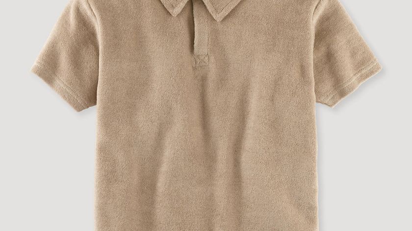 hessnatur Kinder Frottee Poloshirt aus Bio-Baumwolle - beige - Größe 98/104