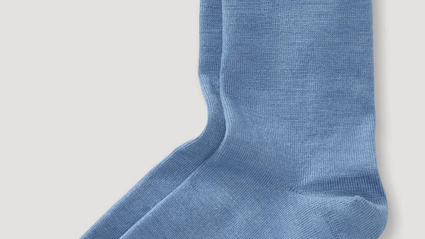 hessnatur Socken aus Schurwolle mit Bio-Baumwolle - blau - Größe 36/37