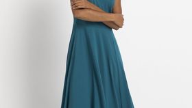 hessnatur Damen Jersey-Kleid aus Bio-Pima-Baumwolle - blau - Größe 34