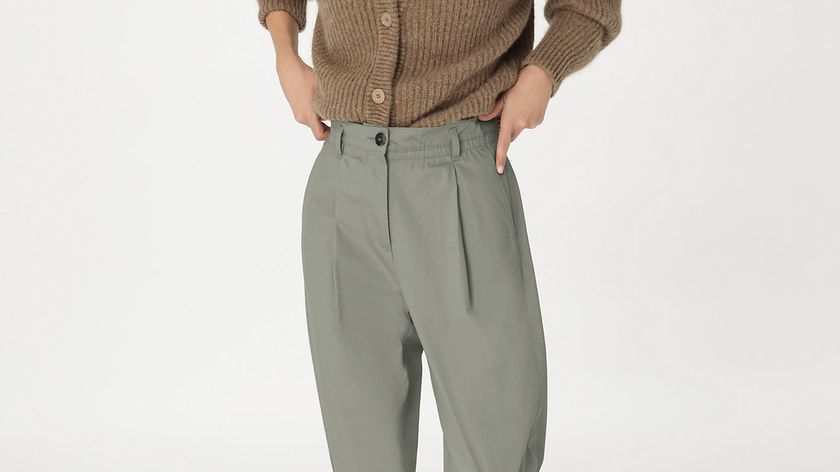 hessnatur Damen Hose Ballon Relaxed aus Bio-Baumwolle - grün - Größe 48