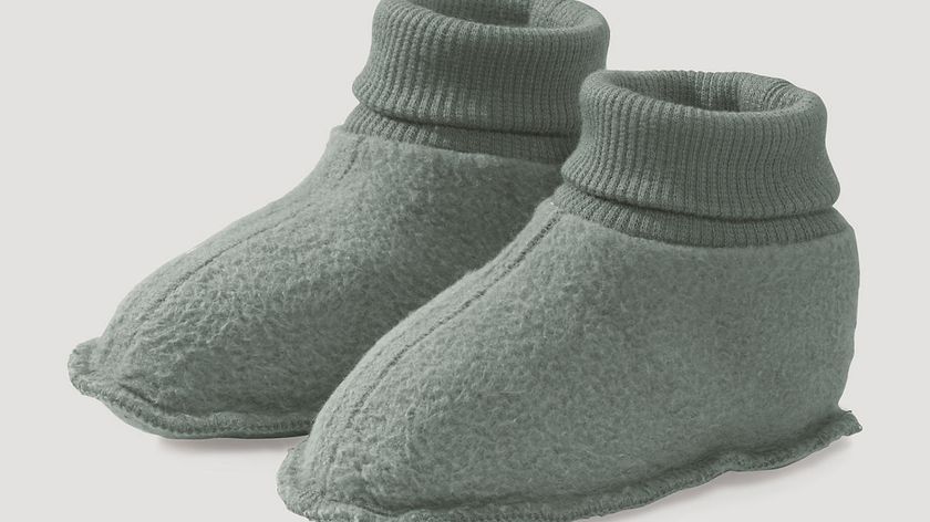 hessnatur Baby Softfleece Schuhe aus Bio-Baumwolle - grün - Größe 74/80