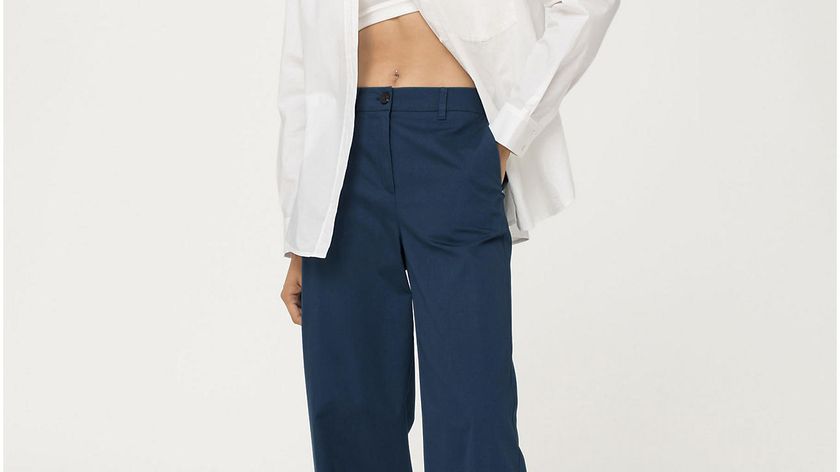 hessnatur Damen Hose Wide Leg aus Bio-Baumwolle - blau - Größe 34