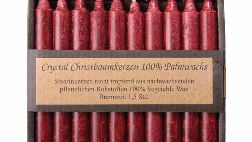 Christbaumkerzen Wachs - 20 Stück in Romantik Rot kaufen