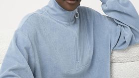 hessnatur Damen Frottee-Shirt aus Bio-Baumwolle - blau - Größe 46