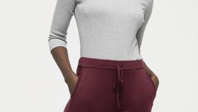 hessnatur Damen Strickhose aus Bio-Merinowolle - rot - Größe 34