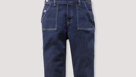 hessnatur Kinder BetterRecycling Latzhose aus Bio-Denim - blau - Größe 140