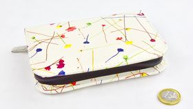 Taschenapotheke leer, Kunststoff-Etui Blumenmuster 5 Schlaufen für ätherische Öle