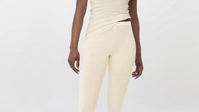 hessnatur Damen Leggings Regular Cut COTTON - MERINO - SILK - natur - Größe 34