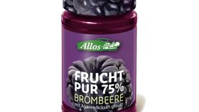 Allos Frucht Pur Brombeer Fruchtaufstrich mit 75% Bio Brombeeren