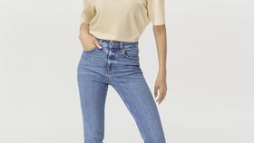 hessnatur Damen Jeans LINN High Rise Slim aus Bio-Denim - blau - Größe 26/32