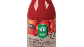 Probios Bio passierte Tomaten in der Glasflasche