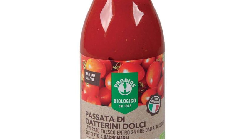 Probios Bio passierte Tomaten in der Glasflasche