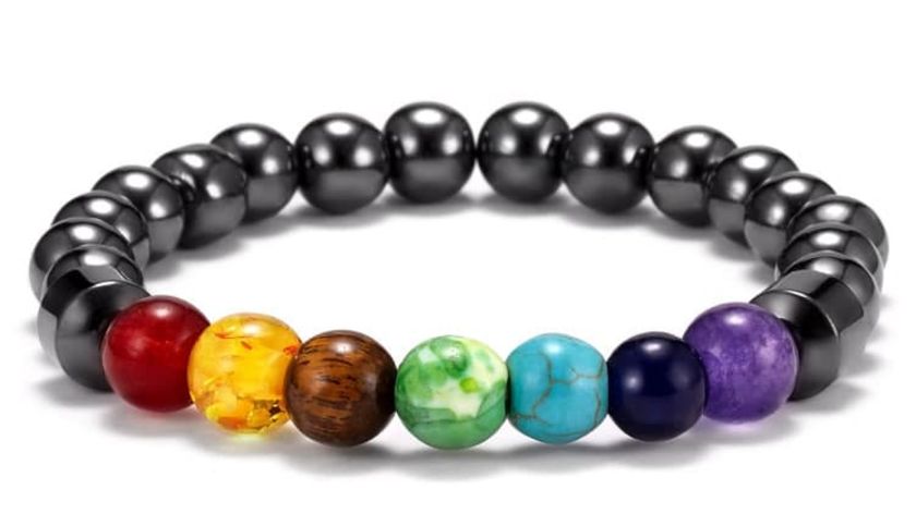 Armband "Magnetic Stone" Chakra Edelsteine 6cm flexibel