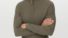 hessnatur Herren Pullover Troyer - kaper - Größe 48