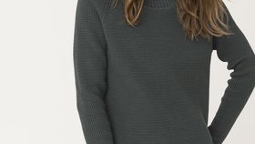 hessnatur Damen Pullover aus Bio-Baumwolle - grün - Größe 34