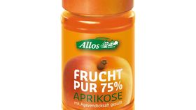 Allos Frucht Pur Fruchtaufstrich Aprikose aus vollreifen Bio Früchten