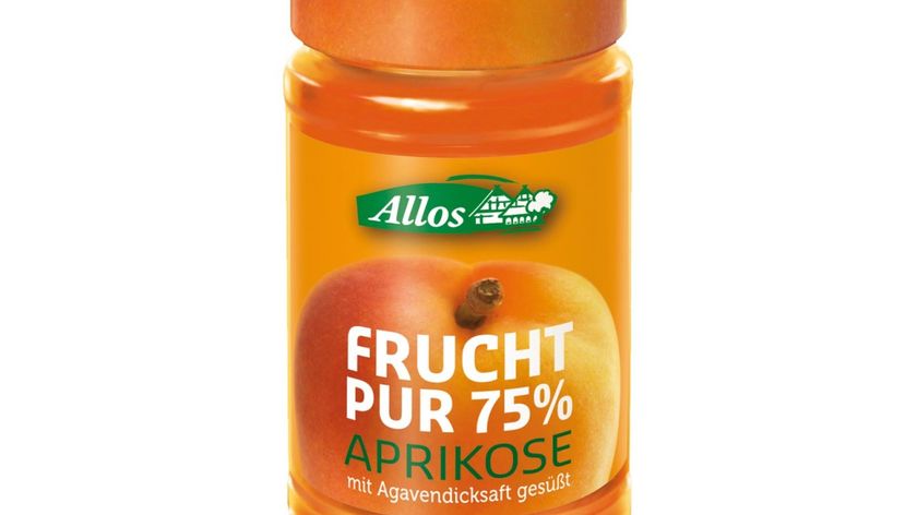 Allos Frucht Pur Fruchtaufstrich Aprikose aus vollreifen Bio Früchten