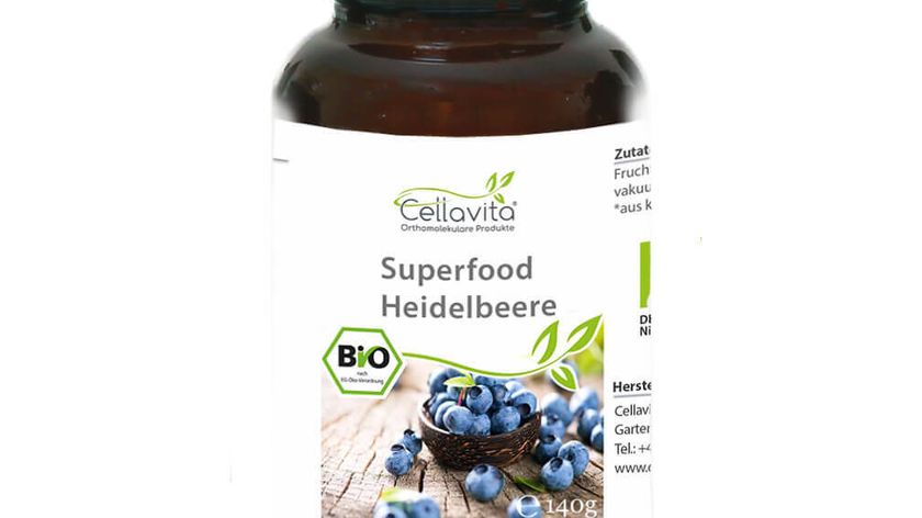 Superfood Heidelbeere bio Pulver 140g im Glas