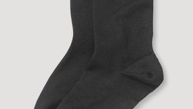 hessnatur Damen Merino-Socken im 2er-Pack aus Bio-Merinowolle mit Bio-Baumwolle - schwarz - Größe 35-37