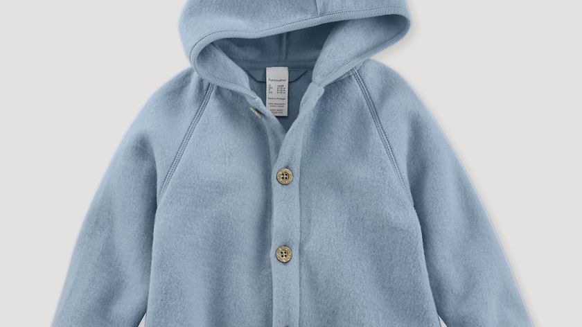 hessnatur Baby Softfleece Jacke Regular aus Bio-Baumwolle - blau - Größe 98/104