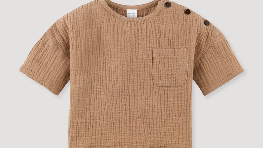 hessnatur Baby Musselin Shirt aus Bio-Baumwolle - braun - Größe 98/104