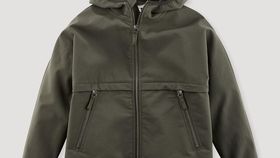 hessnatur Kinder Softshell Jacke aus Bio-Baumwolle - grün - Größe 146/152