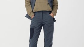 hessnatur Damen-Outdoor Hose Softshell Grid aus Bio-Baumwolle - blau - Größe 36