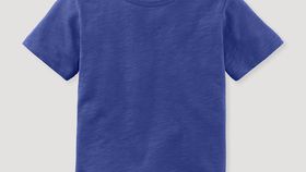 hessnatur Kinder Shirt Regular aus Bio-Baumwolle - blau - Größe 110/116