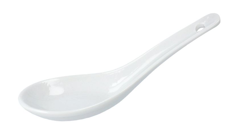 Chinalöffel aus Porzellan zu Suppen und Desserts, 14 cm