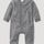 hessnatur Baby Wollfrottee Overall Regular aus Bio-Merinowolle - grau - Größe 50/56