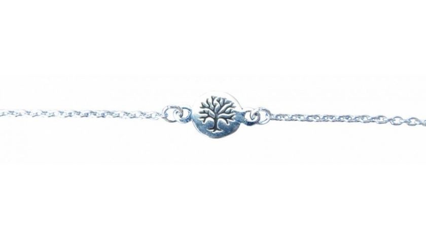 Armband "Baum des Lebens" 0,7cm Silber 925 mit 20cm Silberkette