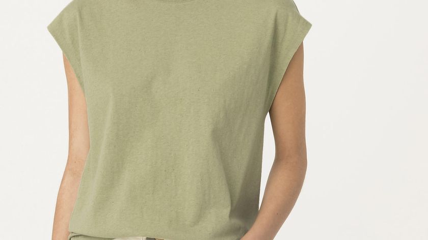 hessnatur Damen Shirt aus Bio-Baumwolle mit Hanf - grün - Größe 46