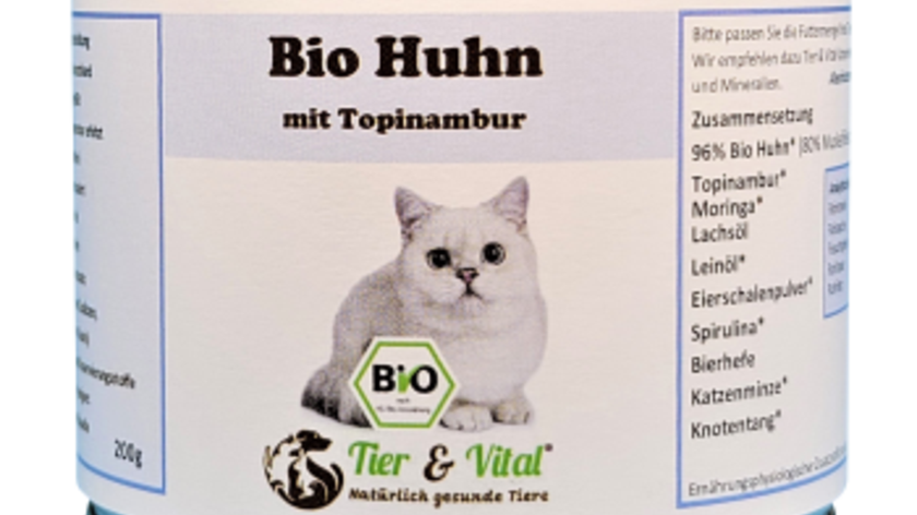 Bio Katzenfutter - Huhn mit Topinambur