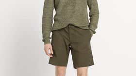 hessnatur Herren Bermuda-Shorts aus Bio-Baumwolle mit Hanf - grau - Größe 54