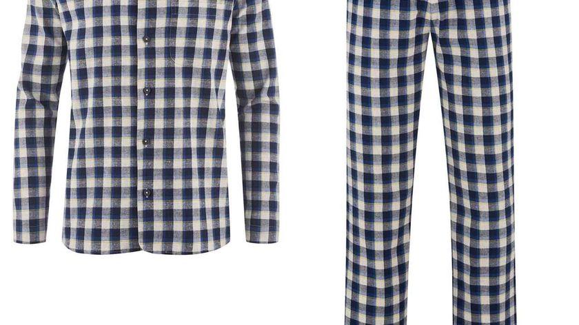 Living Crafts Herren Flanell Pyjama - kariert - Bio Baumwolle