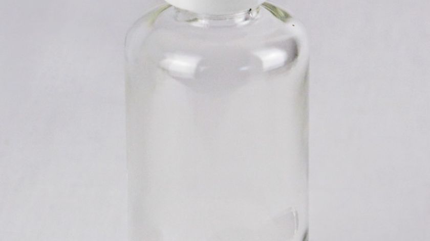 Glasflasche 100ml leer, mit PE Verschluss und Spritzeinsatz 6mm