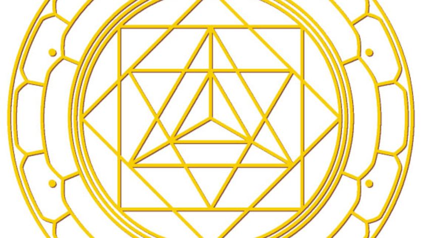 Aufkleber Set 4x3cm/1x7,5cm gold-transparent Merkabah