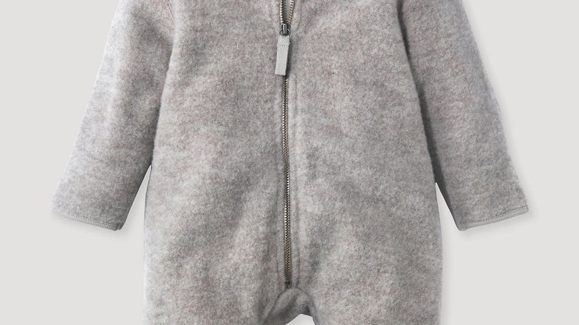 hessnatur Baby Wollfleece-Overall aus Bio-Merinowolle - grau - Größe 86/92