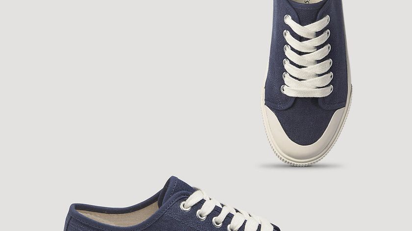 hessnatur Damen Sneaker aus Hanf - blau - Größe 41