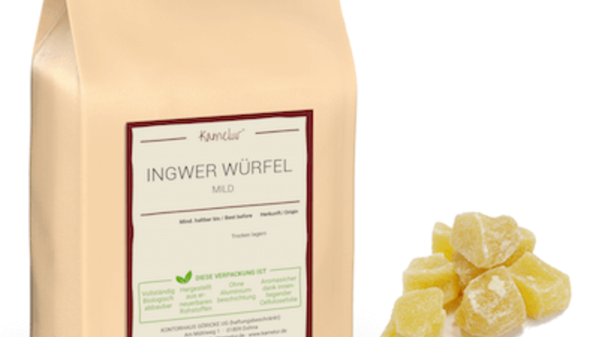 Ingwer Würfel mild, kandiert