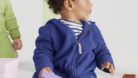 hessnatur Baby Fleece Overall Regular aus Bio-Baumwolle - blau - Größe 98