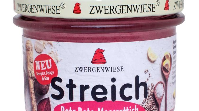 Zwergenwiese Bio-Brotaufstrich Meerrettich-Rote Bete ohne Gluten