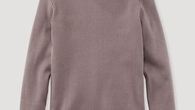 hessnatur Kinder Rollkragenshirt aus Bio-Baumwolle mit Bio-Schurwolle - lila - Größe 98/104