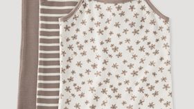 hessnatur Kinder Unterhemd Mädchen 3er-Pack aus Bio-Baumwolle - lila - Größe 122/128