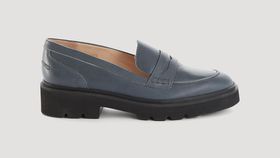 hessnatur Damen Penny Loafer - grau - Größe 42