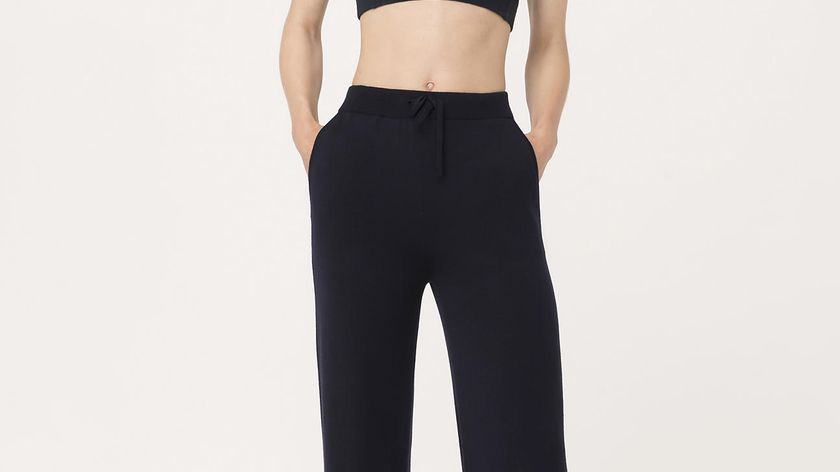 hessnatur Damen Strickhose aus Bio-Merinowolle - blau - Größe 42