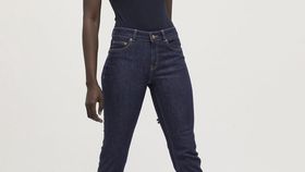 hessnatur Damen Jeans Lea Slim Fit aus Bio-Denim - blau - Größe 32/32