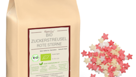 Bio Zuckerstreusel, rote Sterne